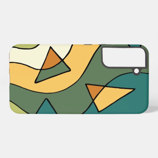 Handgetrokken abstract ontwerp samsung galaxy hoesje (Achterkant horizontaal)