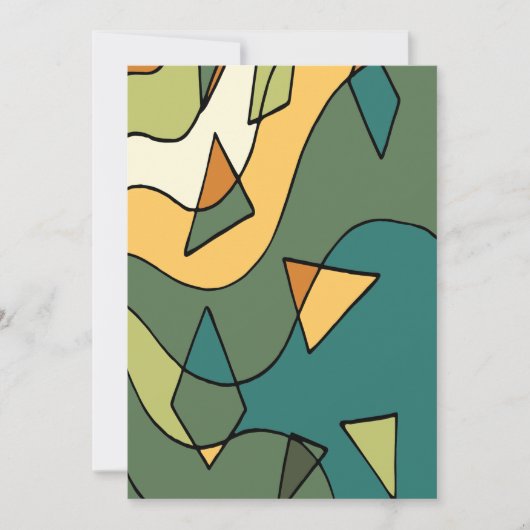 Handgetrokken abstract  ontwerp stropdas kaart (Voorkant)