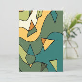 Handgetrokken abstract  ontwerp stropdas kaart (Staand voorkant)