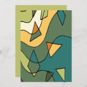 Handgetrokken abstract  ontwerp stropdas kaart (Voorkant / Achterkant)