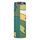 Handgetrokken abstract  ontwerp thermosbeker (Achterkant)