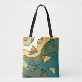 Handgetrokken abstract ontwerp tote bag (Voorkant)