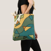 Handgetrokken abstract ontwerp tote bag (Dichtbij)