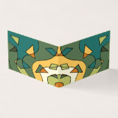 Handgetrokken abstract ontwerp visitekaartje (Buitenkant)