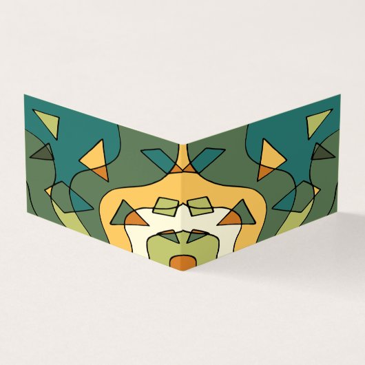 Handgetrokken abstract ontwerp visitekaartje (Buitenkant)