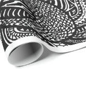 Handgetrokken Abstract Tribal Crazy Doodle Cadeaupapier (Rol Hoek)