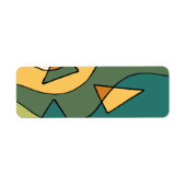 Handgetrokken abstracte  canvas tas etiket (Voorkant)