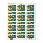 Handgetrokken abstracte  canvas tas etiket (Full Sheet)
