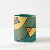 Handgetrokken abstracte  canvas tas mok (Midden)