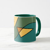 Handgetrokken abstracte  canvas tas mok (Voorkant rechts)