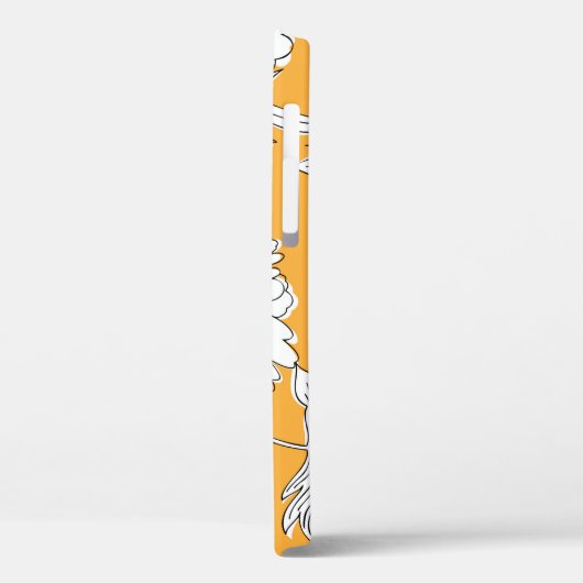 Handgetrokken abstracte tuinbloemen. Contourtekeni Case-Mate iPhone Case (Achterkant / Links)