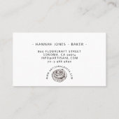 Handgetrokken Baked Goods Bakker Bakkerij Dessert  Visitekaartje (Achterkant)