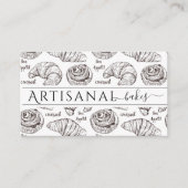 Handgetrokken Baked Goods Bakker Bakkerij Dessert  Visitekaartje (Voorkant)