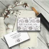 Handgetrokken Baked Goods Bakker Bakkerij Dessert  Visitekaartje