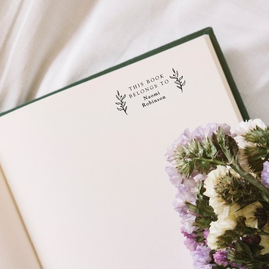 Handgetrokken bladeren uit de bibliotheek van de d  zelfinktende stempel