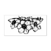 Handgetrokken bloem  zelfinktende stempel (Design)