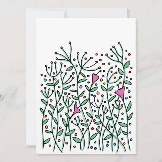  handgetrokken bloemen (Achterkant)