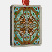 Handgetrokken boomkor Mandala Ceramic Ornament (Rechts)