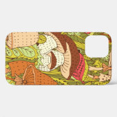 Handgetrokken bospatroon met verschillende soorten Case-Mate iPhone case (Achterkant (horizontaal))