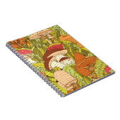 Handgetrokken bospatroon met verschillende soorten notitieboek (Rechterzijde)