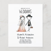 Handgetrokken bruid bruidegom Eenvoudige Schattige (Voorkant)