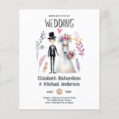 Handgetrokken bruid bruidegom Schattigee grappige  (Voorkant)