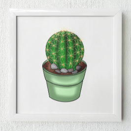 Handgetrokken Cactus Succulent Poster