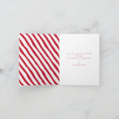 Handgetrokken Candy Cane Stripe Kerstkaart Feestdagen Kaart (Binnen)