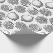 Handgetrokken citroenverpakkingspapier cadeaupapier (Hoek)