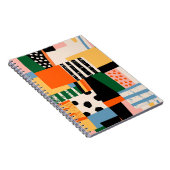 Handgetrokken diverse vormen. Abstracte hedendaags Notitieboek (Rechterzijde)
