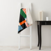 Handgetrokken diverse vormen. Abstracte hedendaags Sherpa Deken (In situ)