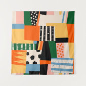 Handgetrokken diverse vormen. Abstracte hedendaags Wandkleed (Voorkant)