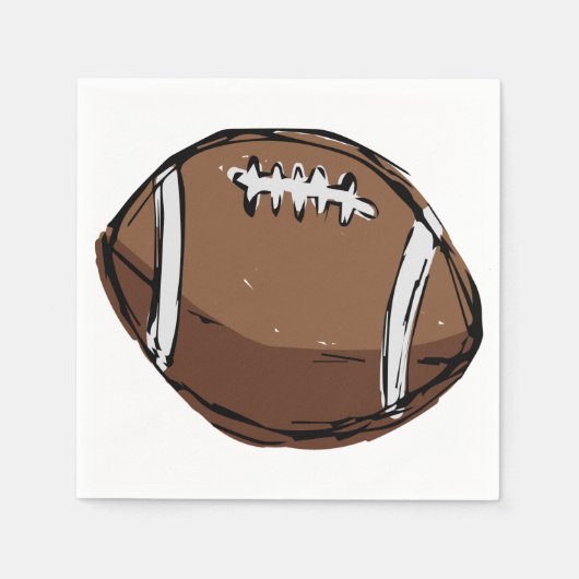 Handgetrokken Football Papier servetten (Voorkant)
