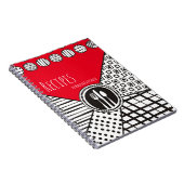 Handgetrokken gemengd patronen keukengerei chef ca notitieboek (Rechterzijde)