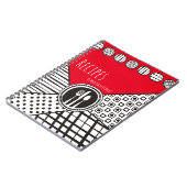 Handgetrokken gemengd patronen keukengerei chef ca notitieboek (Linkerzijde)