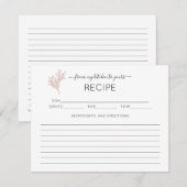 Handgetrokken Greenery Vrijgezellenfeest Recipe Ca Informatiekaartje (Voorkant / Achterkant)