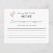 Handgetrokken Greenery Vrijgezellenfeest Recipe Ca Informatiekaartje (Voorkant)