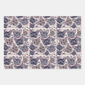 Handgetrokken Grote Deen, Franse Bulldog, Shiba In Inpakpapier Vel (Voorkant)