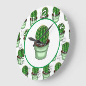 Handgetrokken huisplant Cacti Grote Klok (Hoek)