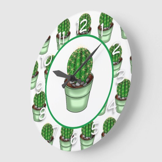 Handgetrokken huisplant Cacti Grote Klok (Hoek)