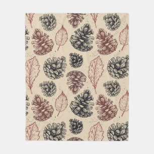 Handgetrokken illustraties. Naadloos patroon Fleece Deken