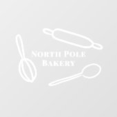 Handgetrokken keukengereedschap Rollenbakkerij Raamsticker (Vel)