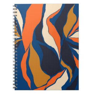 Handgetrokken kleurrijk abstract patroon. Creatief Notitieboek