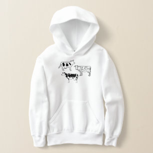 Handgetrokken Koeien Farmer Doodles Black en White