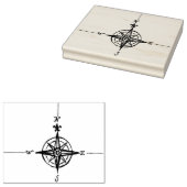 Handgetrokken  kompas Rubber Kunststempel Rubberstempel (Gestempeld)