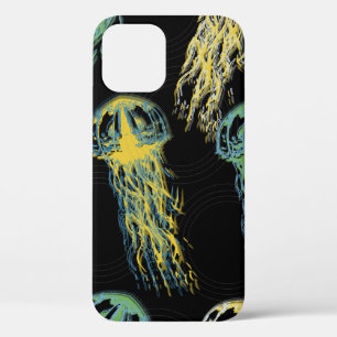Handgetrokken kwallen textuur. Rasterhandgetekende Case-Mate iPhone Case