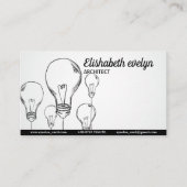 Handgetrokken lampen visitekaartje (Voorkant)