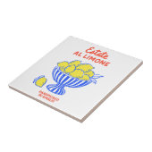 Handgetrokken Lemon Summer Quote Tegeltje (Zijkant)