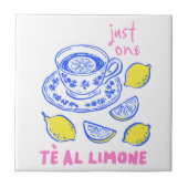 Handgetrokken Lemon Summer Quote Tegeltje (Voorkant)