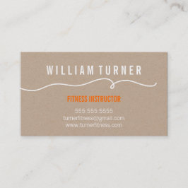 HANDGETROKKEN LIJN eenvoudige kronkel trendy kraft Visitekaartje